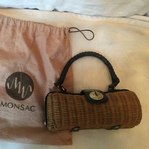 MONSAC RATTAN BASKET PURSE